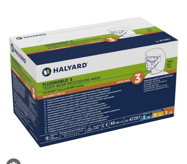 Halyard Fluidshield®Level3. Fog-Free Mask,40pcs/box